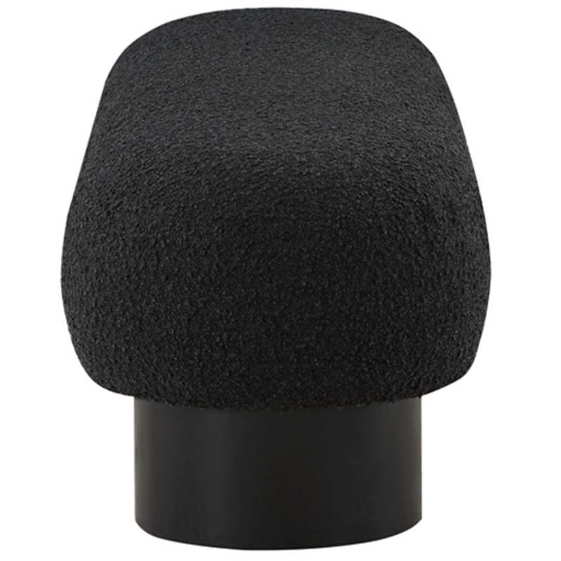 Meridian Furniture Robertson Black Boucle Fabric Bench