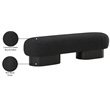 Meridian Furniture Robertson Black Boucle Fabric Bench