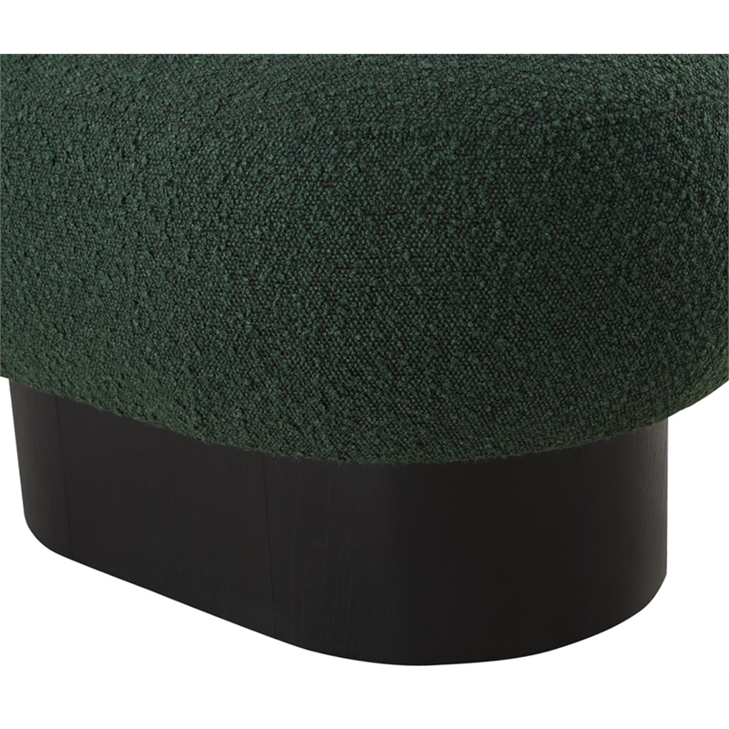 Meridian Furniture Robertson Green Boucle Fabric Bench