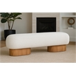 Meridian Furniture Robertson Cream Boucle Fabric Bench