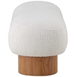 Meridian Furniture Robertson Cream Boucle Fabric Bench