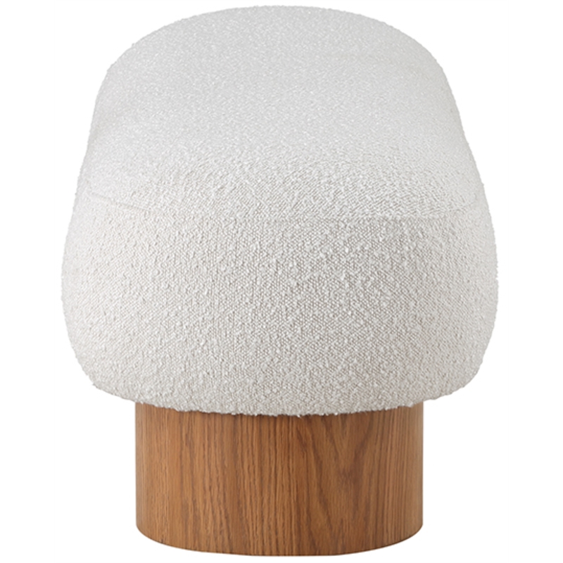 Meridian Furniture Robertson Cream Boucle Fabric Bench