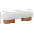 Meridian Furniture Robertson Cream Boucle Fabric Bench