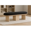 Meridian Furniture Wilshire Black Boucle Fabric Bench