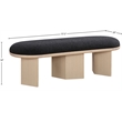 Meridian Furniture Wilshire Black Boucle Fabric Bench