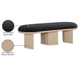 Meridian Furniture Wilshire Black Boucle Fabric Bench