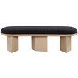 Meridian Furniture Wilshire Black Boucle Fabric Bench