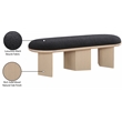 Meridian Furniture Wilshire Black Boucle Fabric Bench