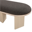 Meridian Furniture Wilshire Brown Boucle Fabric Bench