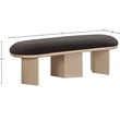 Meridian Furniture Wilshire Brown Boucle Fabric Bench