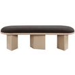 Meridian Furniture Wilshire Brown Boucle Fabric Bench