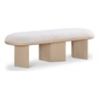 Meridian Furniture Wilshire Cream Boucle Fabric Bench