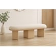 Meridian Furniture Wilshire Cream Boucle Fabric Bench