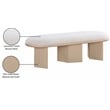 Meridian Furniture Wilshire Cream Boucle Fabric Bench