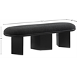 Meridian Furniture Wilshire Black Boucle Fabric Bench