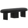 Meridian Furniture Wilshire Black Boucle Fabric Bench