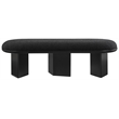 Meridian Furniture Wilshire Black Boucle Fabric Bench