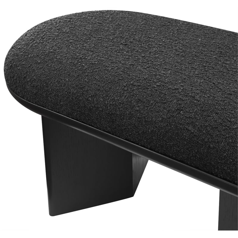 Meridian Furniture Wilshire Black Boucle Fabric Bench