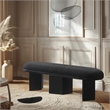 Meridian Furniture Wilshire Black Boucle Fabric Bench
