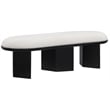 Meridian Furniture Wilshire Cream Boucle Fabric Bench