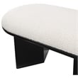 Meridian Furniture Wilshire Cream Boucle Fabric Bench