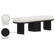 Meridian Furniture Wilshire Cream Boucle Fabric Bench