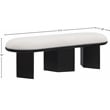 Meridian Furniture Wilshire Cream Boucle Fabric Bench