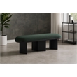 Meridian Furniture Wilshire Green Boucle Fabric Bench