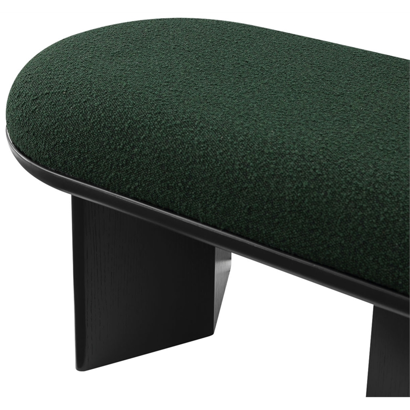 Meridian Furniture Wilshire Green Boucle Fabric Bench