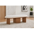 Meridian Furniture Wilshire Cream Boucle Fabric Bench