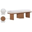 Meridian Furniture Wilshire Cream Boucle Fabric Bench