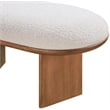 Meridian Furniture Wilshire Cream Boucle Fabric Bench
