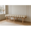 Meridian Furniture Landon Cream Vegan Leather Bench