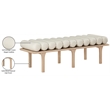 Meridian Furniture Landon Cream Vegan Leather Bench