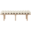 Meridian Furniture Landon Cream Vegan Leather Bench
