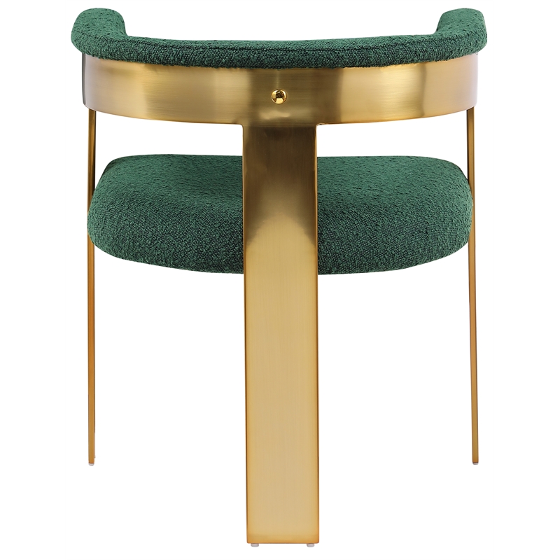 Meridian Furniture Romeo Green Boucle Fabric Dining Chair (Set of 2)