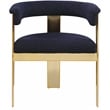 Meridian Furniture Romeo Navy Boucle Fabric Dining Chair (Set of 2)