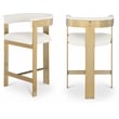 Meridian Furniture Romeo Cream Vegan Leather Counter Stool (Set of 2)