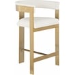 Meridian Furniture Romeo Cream Vegan Leather Counter Stool (Set of 2)