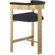 Meridian Furniture Romeo Black Boucle Fabric Counter Stool (Set of 2)