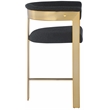 Meridian Furniture Romeo Black Boucle Fabric Counter Stool (Set of 2)