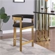 Meridian Furniture Romeo Brown Boucle Fabric Counter Stool (Set of 2)