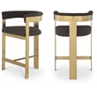 Meridian Furniture Romeo Brown Boucle Fabric Counter Stool (Set of 2)