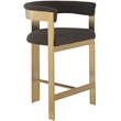 Meridian Furniture Romeo Brown Boucle Fabric Counter Stool (Set of 2)