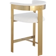 Meridian Furniture Romeo Cream Boucle Fabric Counter Stool (Set of 2)