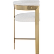 Meridian Furniture Romeo Cream Boucle Fabric Counter Stool (Set of 2)
