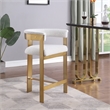 Meridian Furniture Romeo Cream Boucle Fabric Counter Stool (Set of 2)