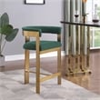 Meridian Furniture Romeo Green Boucle Fabric Counter Stool (Set of 2)