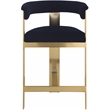 Meridian Furniture Romeo Navy Boucle Fabric Counter Stool (Set of 2)