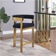 Meridian Furniture Romeo Navy Boucle Fabric Counter Stool (Set of 2)